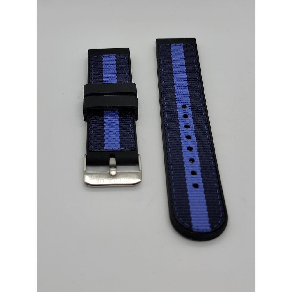 22MM NYLON/SILICON REVERSIBLE Deep Blue Band STRAP